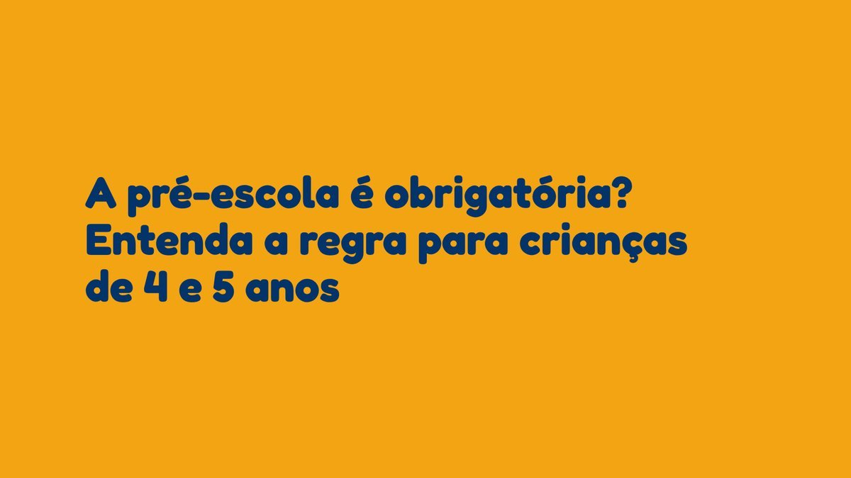 A pré-escola é obrigatória? Entenda a regra para crianças de 4 e 5 anos