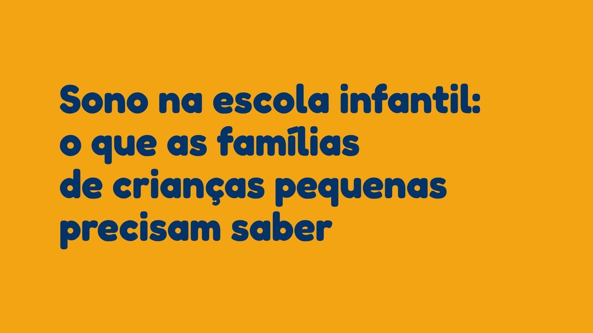 Sono na escola infantil: o que as famílias de crianças pequenas precisam saber